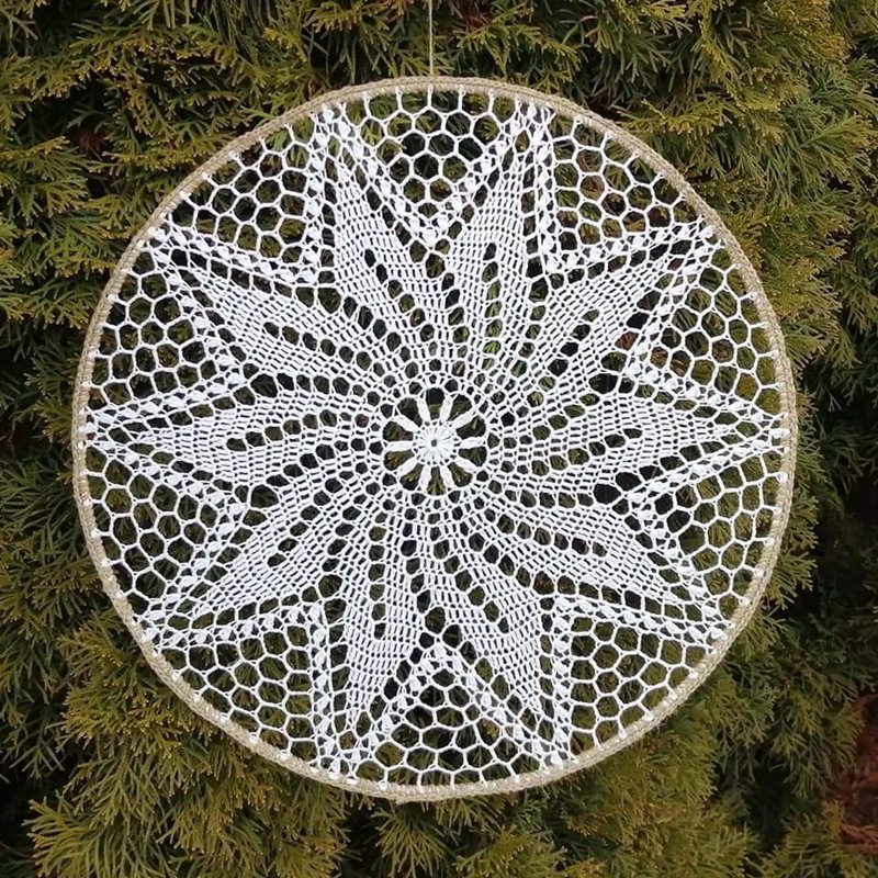 BIAŁA MANDALA 40 CM
